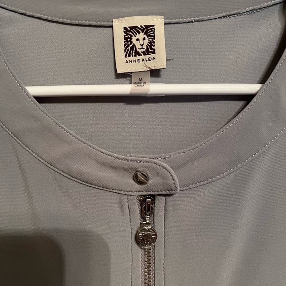 ANN KLEIN~BLOUSE~GRAY~M - Picture 3 of 7